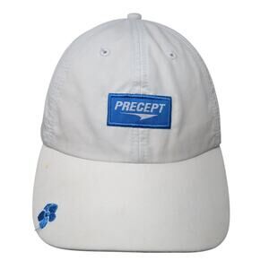 Precept Golf Strapback Baseball Cap White One Size Adjustable Embroidered